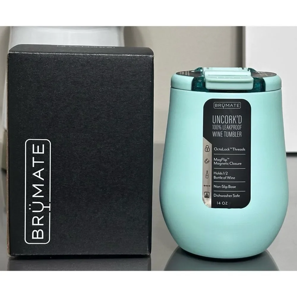 BRUMATE UNCORK'D 14oz WINE‎ TUMBLER, MINT